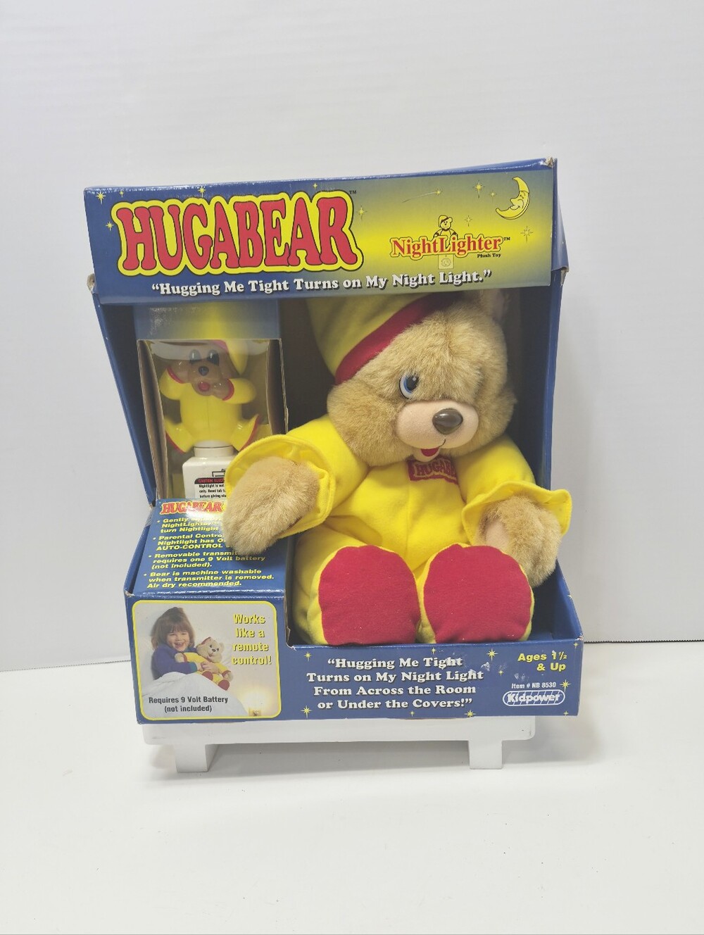 RARE FIND!! 1988 Kidpower Hugaabear Nightlighter plush bear